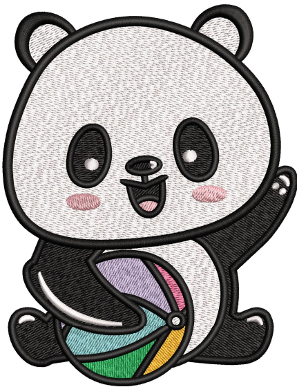 Panda Embroidery Design