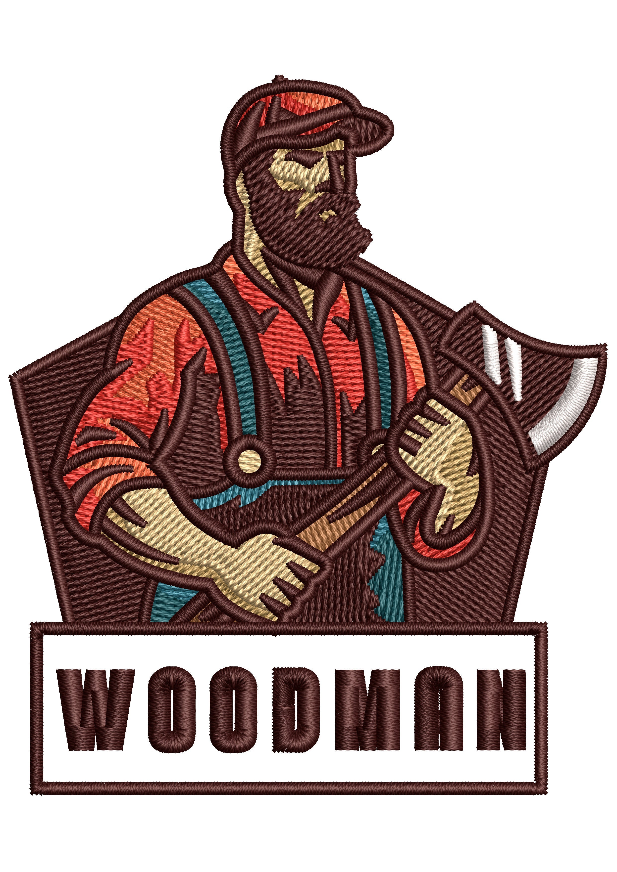Woodman Embroidery Design
