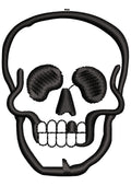 Skull Black Embroidery Design