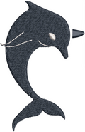 Dolphin Embroidery Design