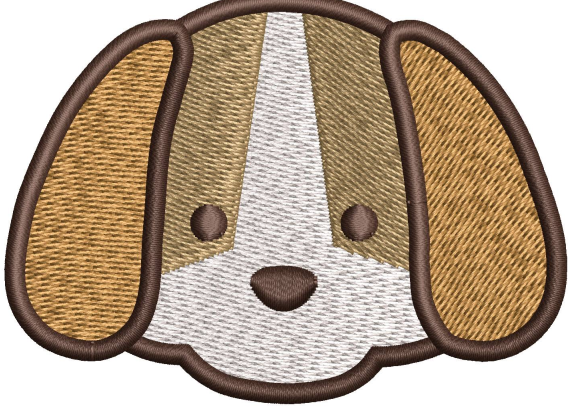Dog Face Embroidery Design