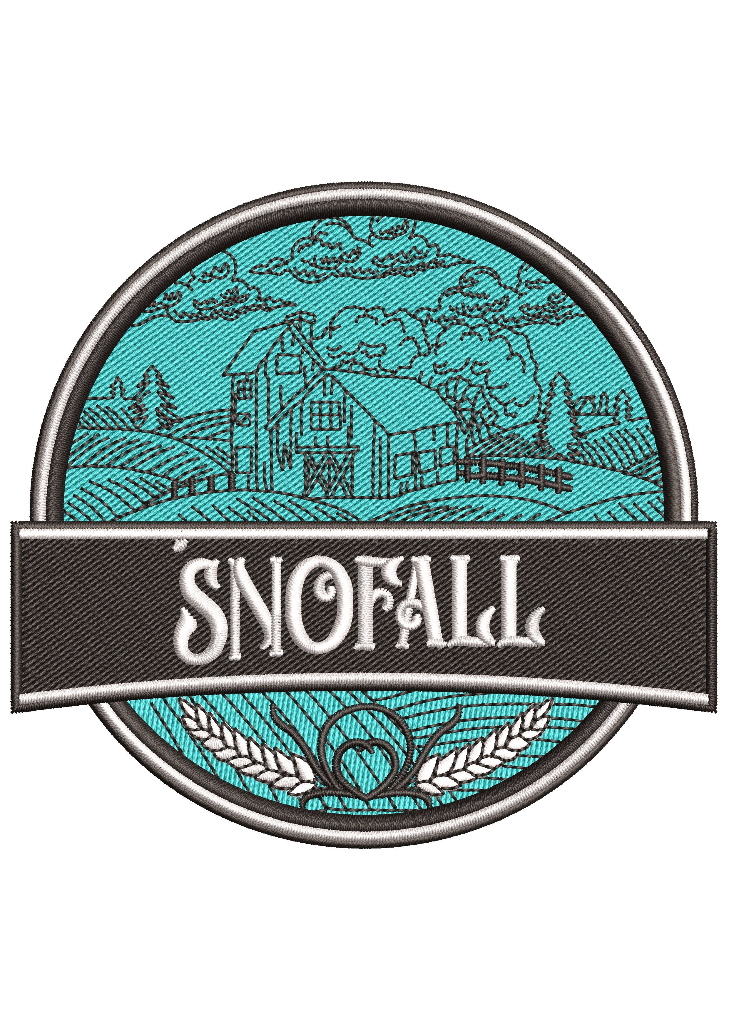 Snowfall Embroidery Design