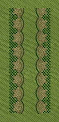 Floral Border Green Vertical Lines