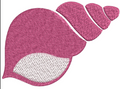 Pink Sea Shell Embroidery Design