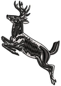 Dear Jumping Embroidery Design