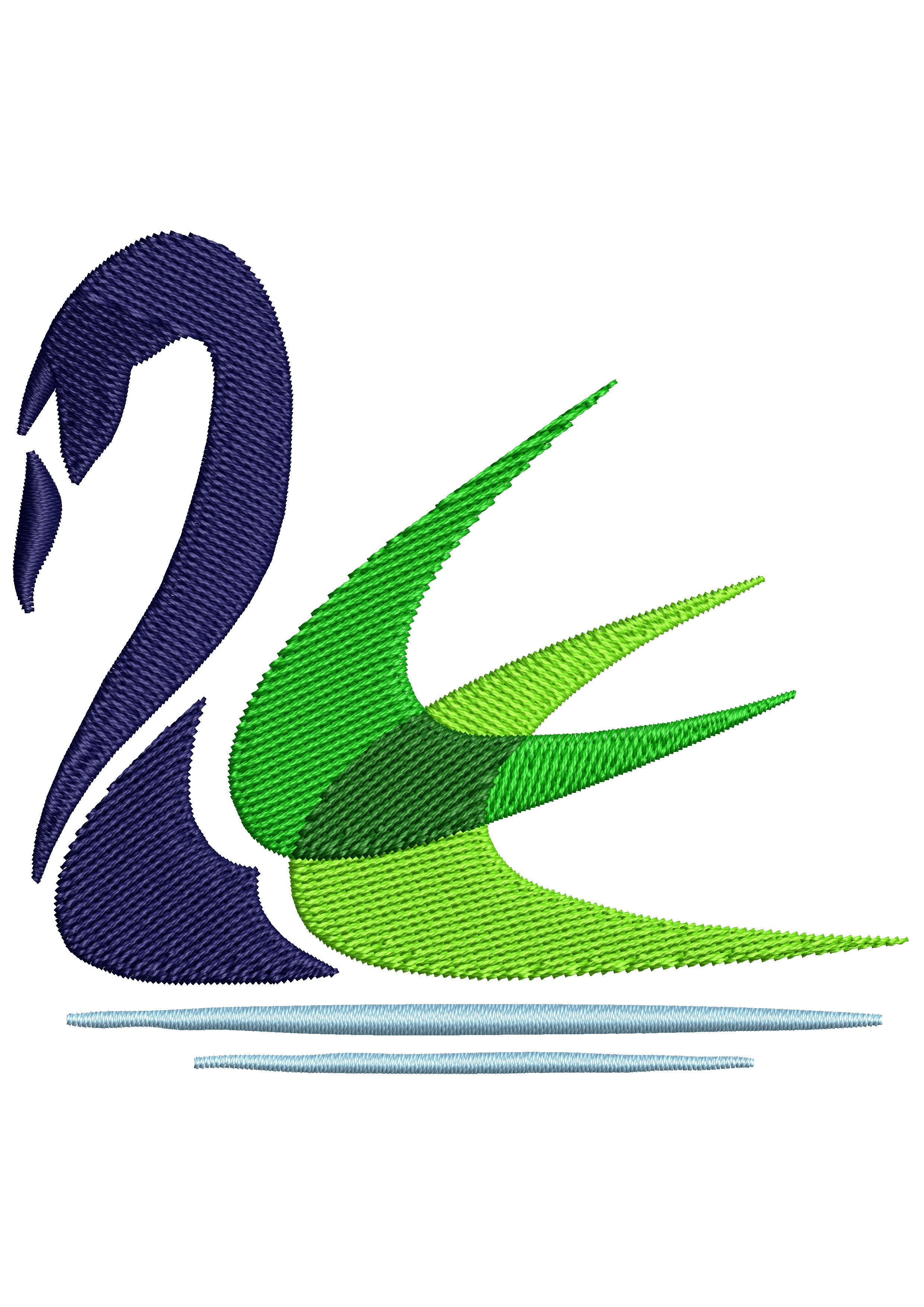 Duck Big Embroidery Design