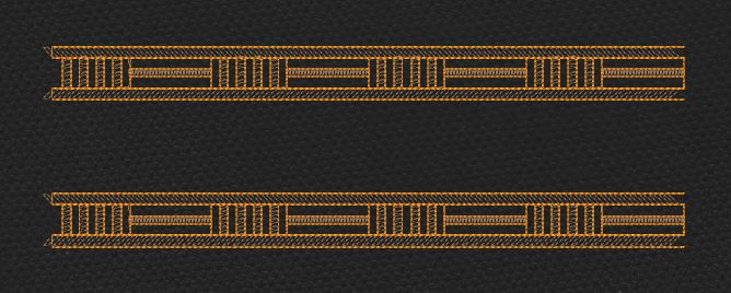 Geometric Block Stripe Border Embroidery Design