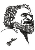 Aboriginal Man Embroidery Design