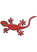 Red Lizard Embroidery Design