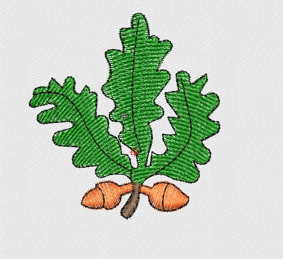 Orange Embroidery Design
