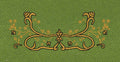 Floral Scroll Gold Embroidery Design