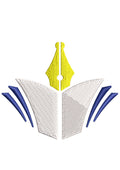 Pen Book Embroidery Design