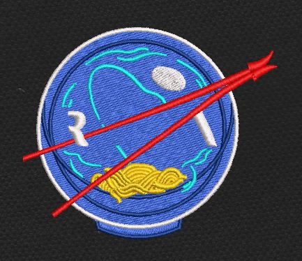 Noodle Bowl Orbit Embroidery Design