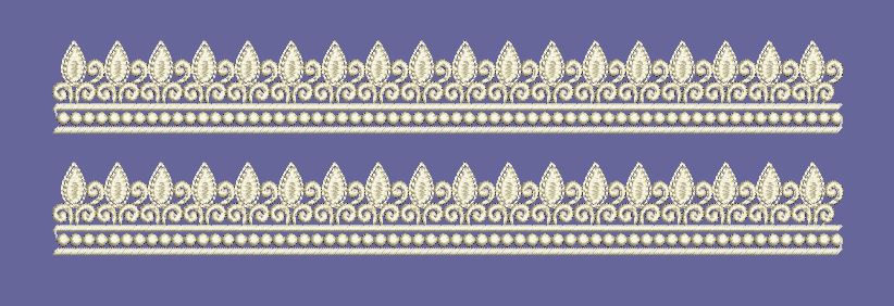 Leafy Vine Delicate Trim Embroidery Design