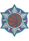 Basket Ball Flower Embroidery Design