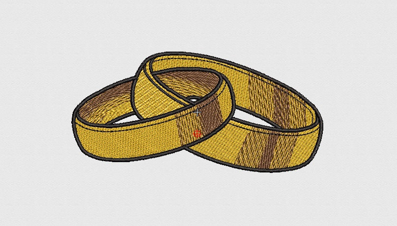 Rings Embroidery Design