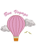 Fire Balloon Embroidery Design
