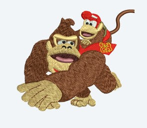 Monkey Embroidery Design