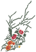 Thorn Flower Embroidery Design