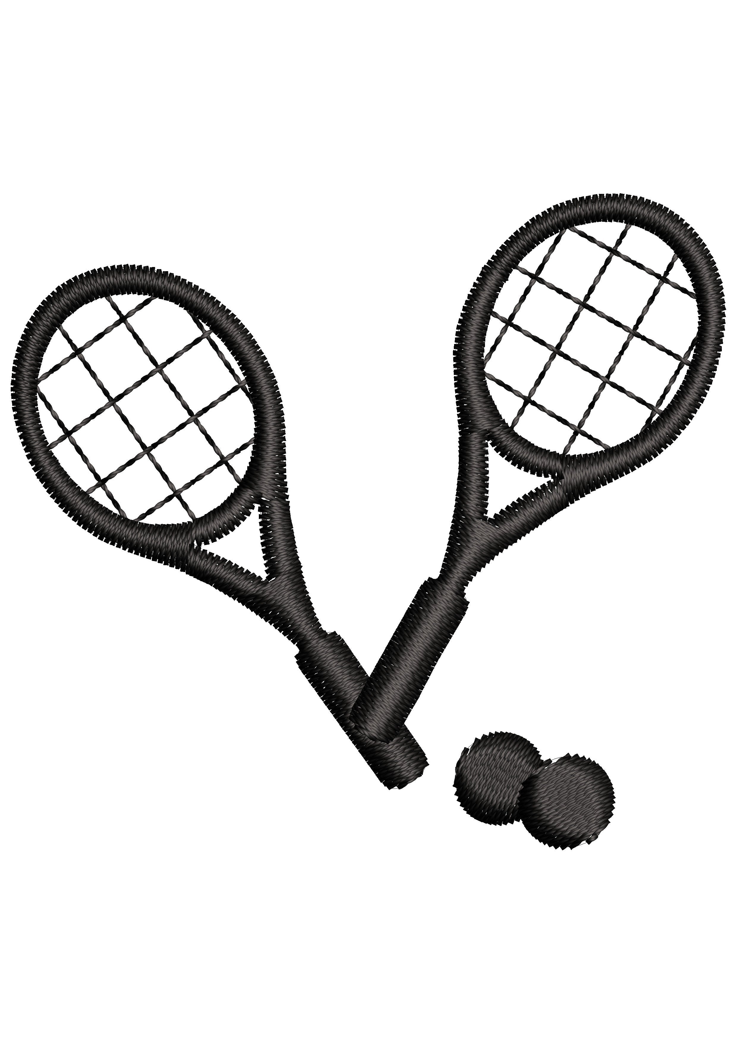 Tennis Embroidery Design