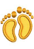 Feet Embroidery Design