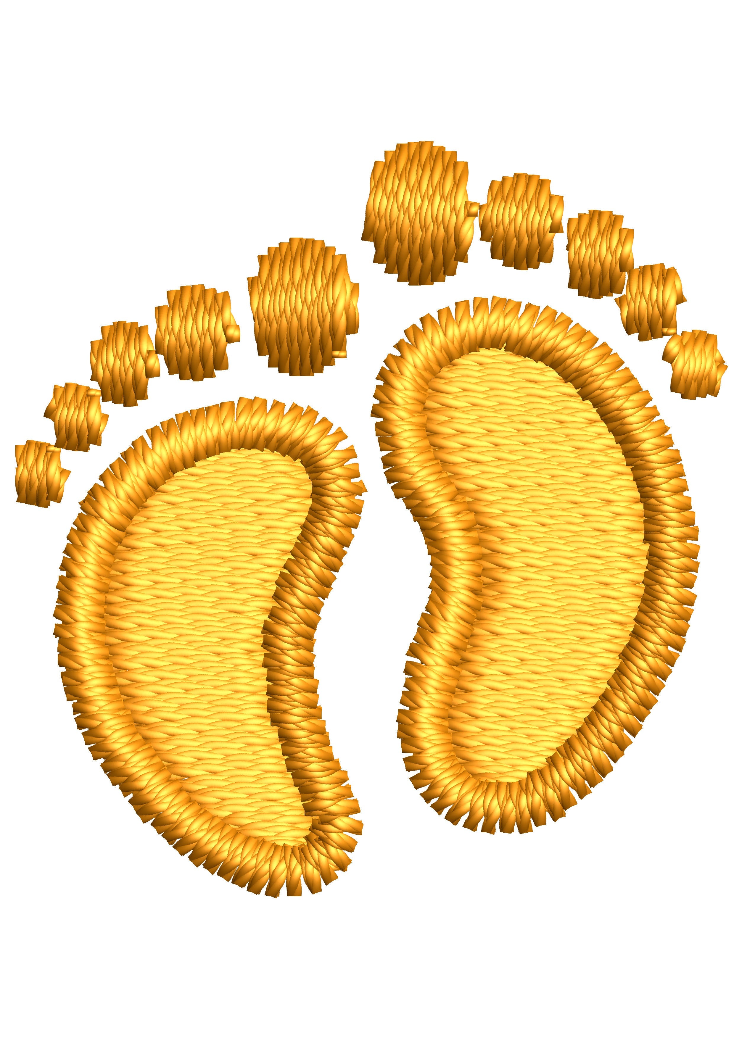 Feet Embroidery Design