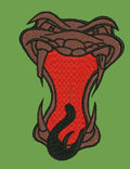 Snarling Snake Head Embroidery Design