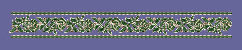 Leafy Vine Botanical Trim Embroidery Design