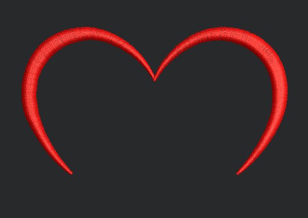 Heart Outline Embroidery Design