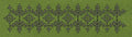 Floral Border Green Flower Embroidery Design