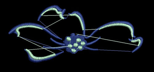 Abstract Organic Form Embroidery Design