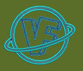 Orbital Monogram Emblem Embroidery Design