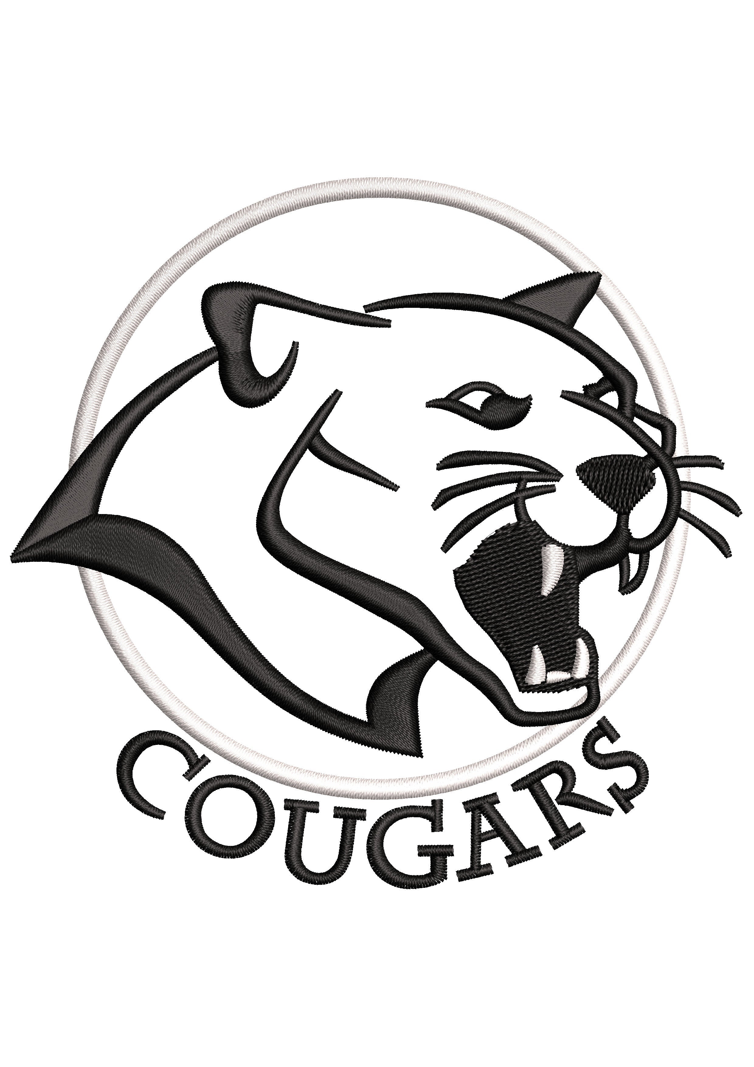 Cougar Bite Embroidery Design