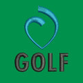 Stylized Golf Lettering Embroidery Design