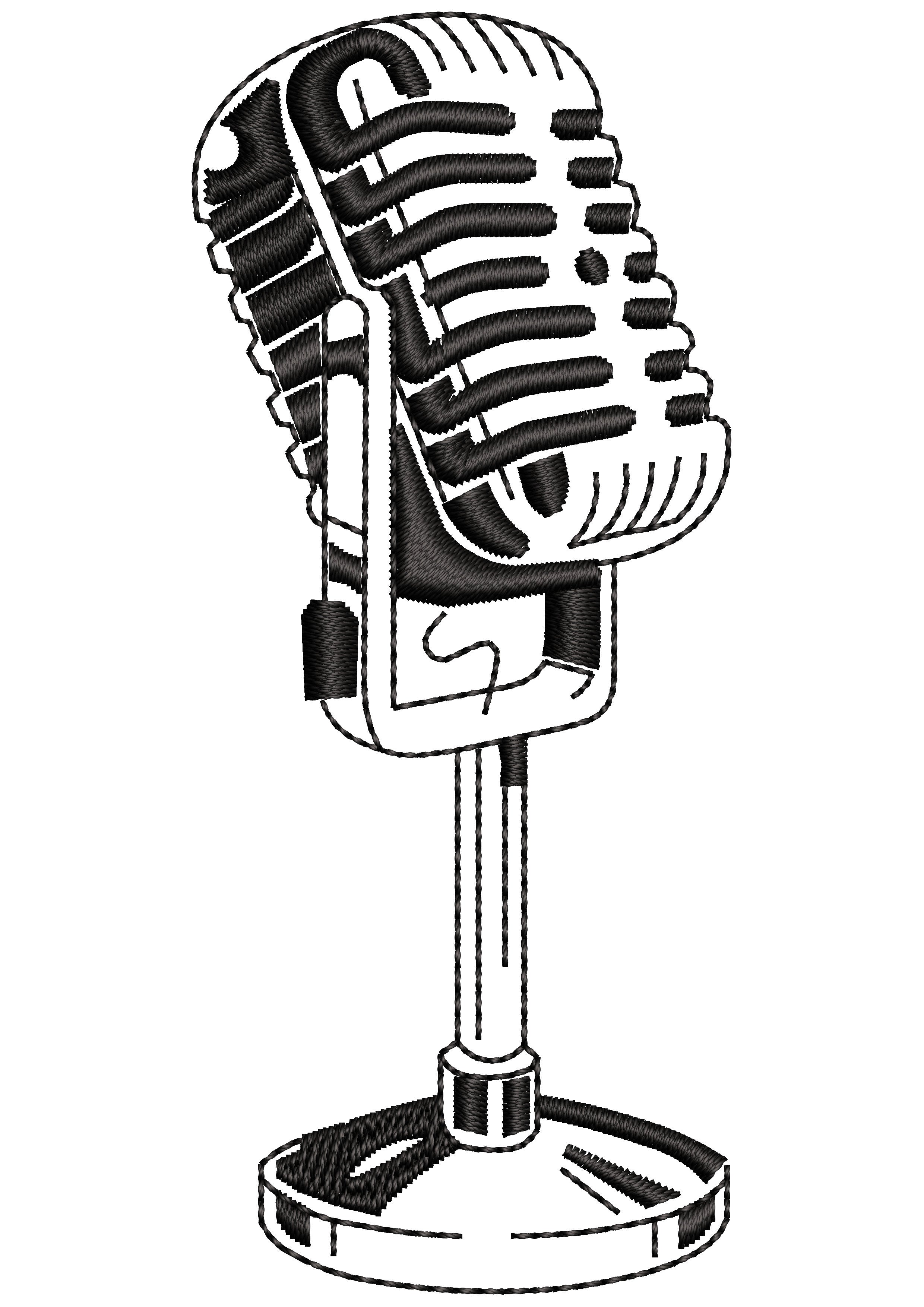 Mic Embroidery Design