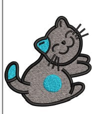 Cat Embroidery Design