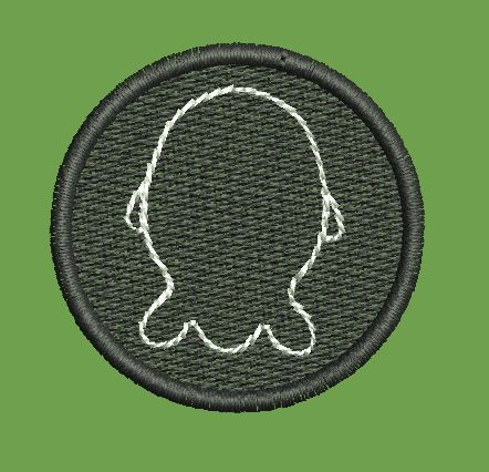 Circled Ethereal Form Embroidery Design