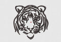 Tiger Embroidery Design