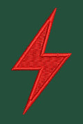 Lightning Bolt Embroidery Design