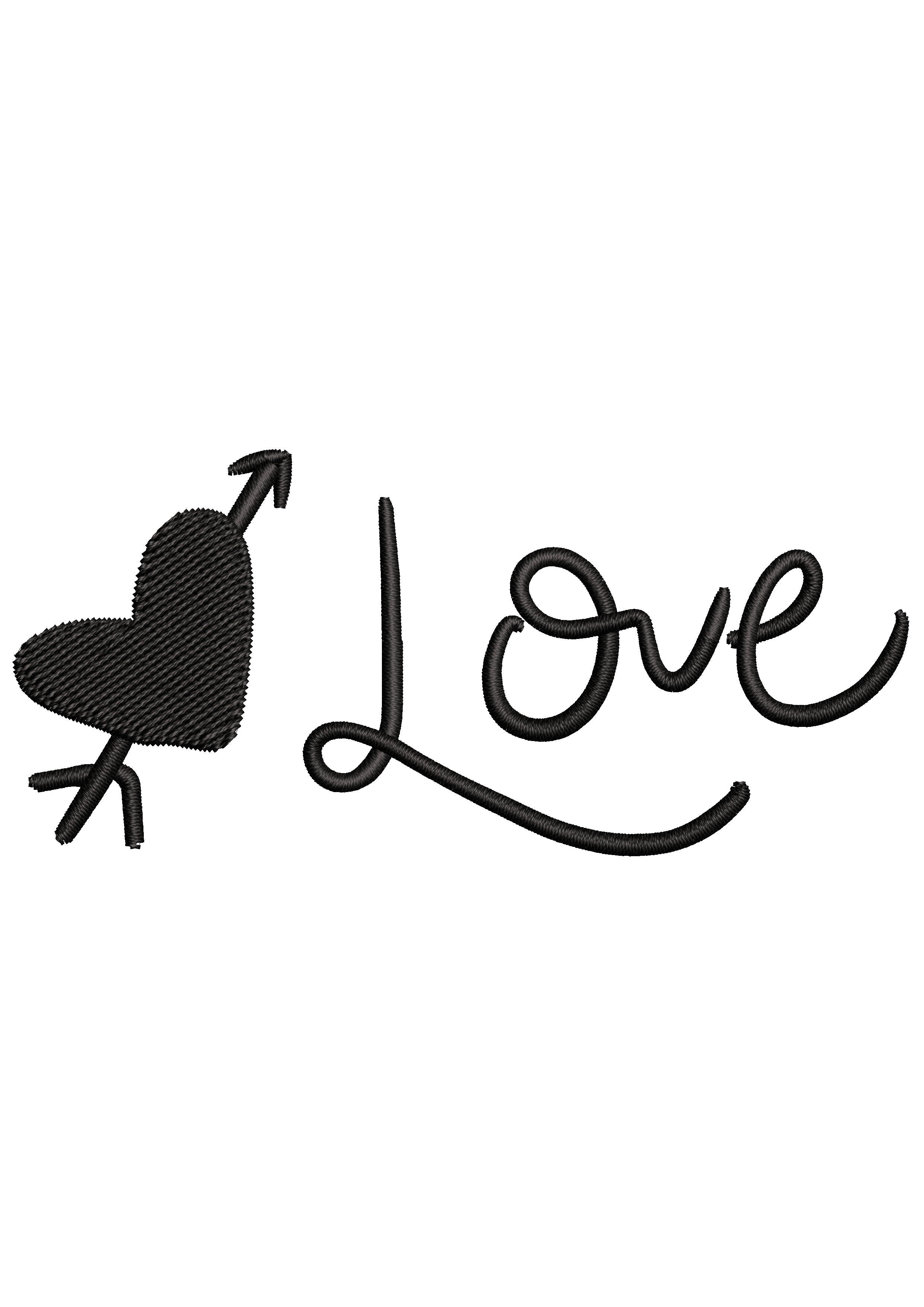 Love Embroidery Design