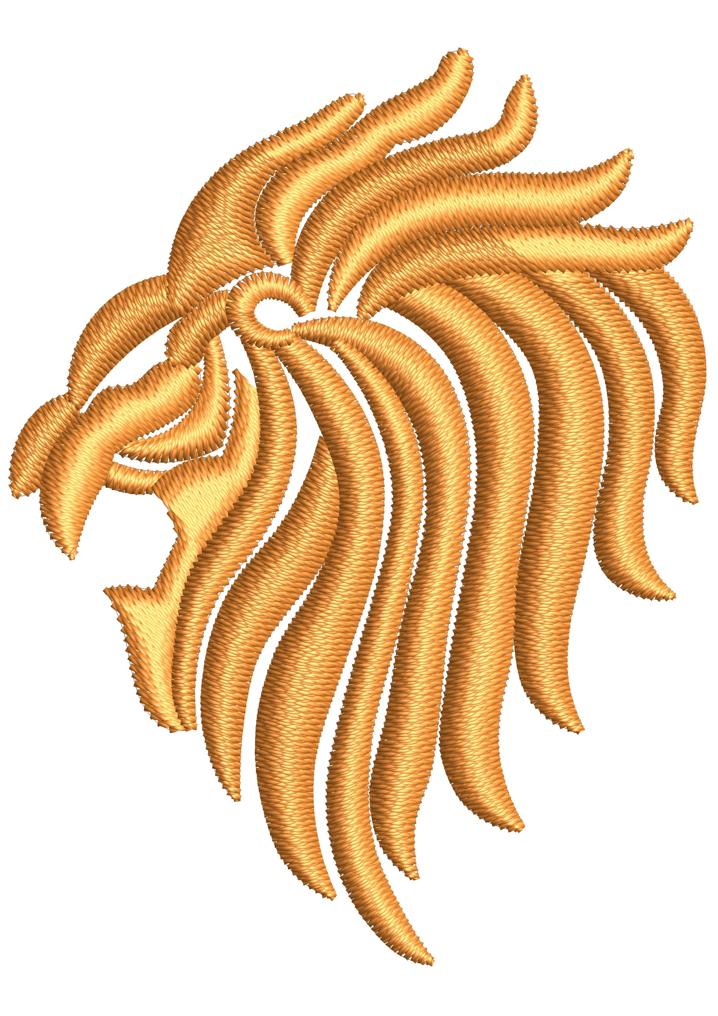 Lion Pride Head Embroidery Design