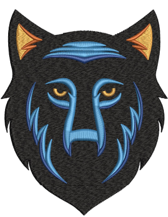 Wolf Embroidery Design