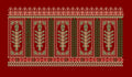 Arched Palace Tree Border Embroidery Design