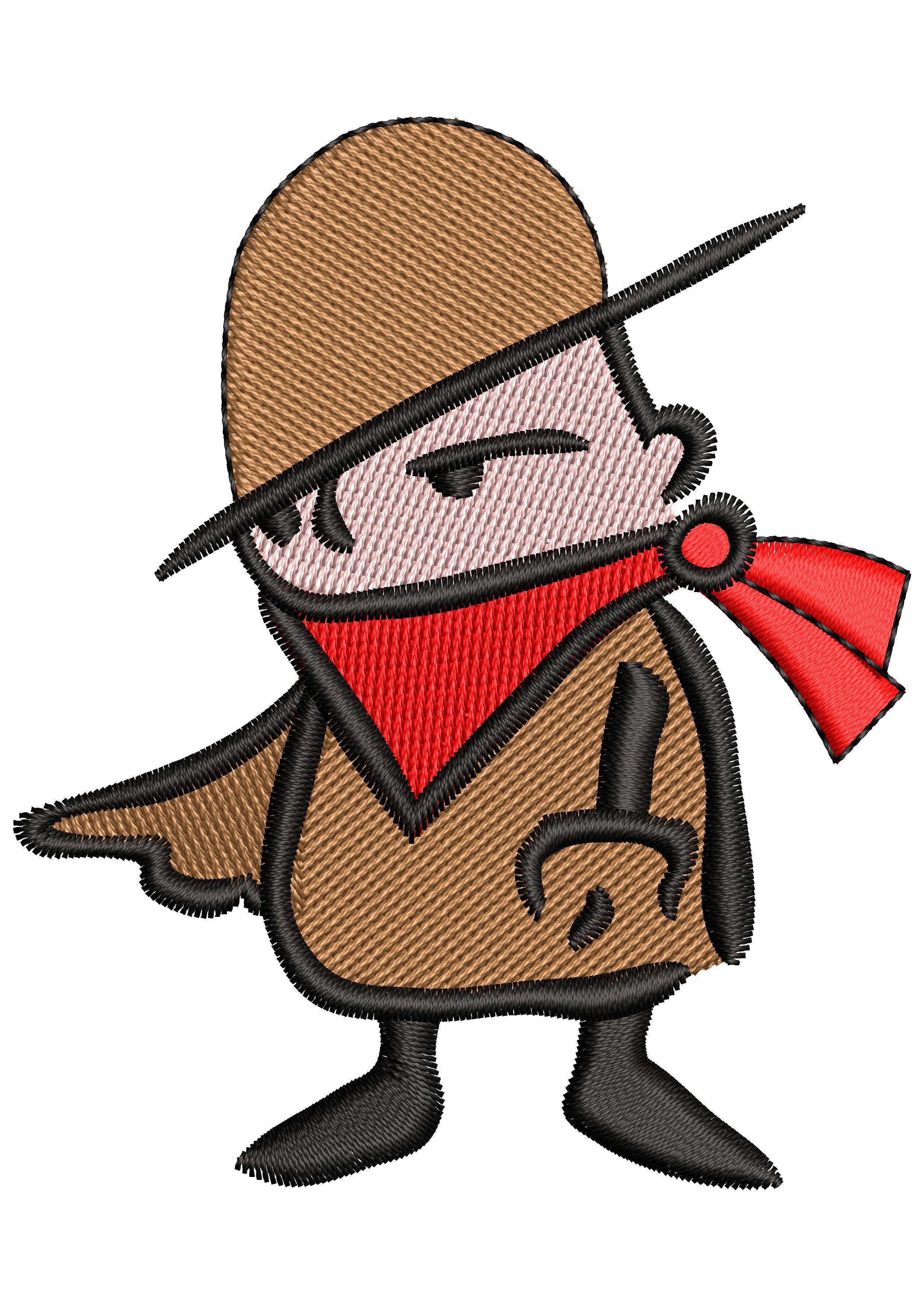 Cowboy Embroidery Design