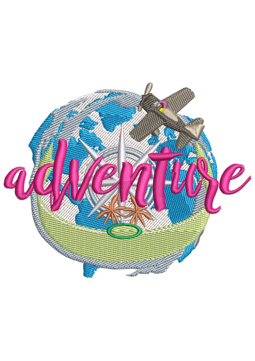 Adventure World Embroidery Design