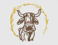 Cow Embroidery Design