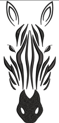 Zebra Face Embroidery Design