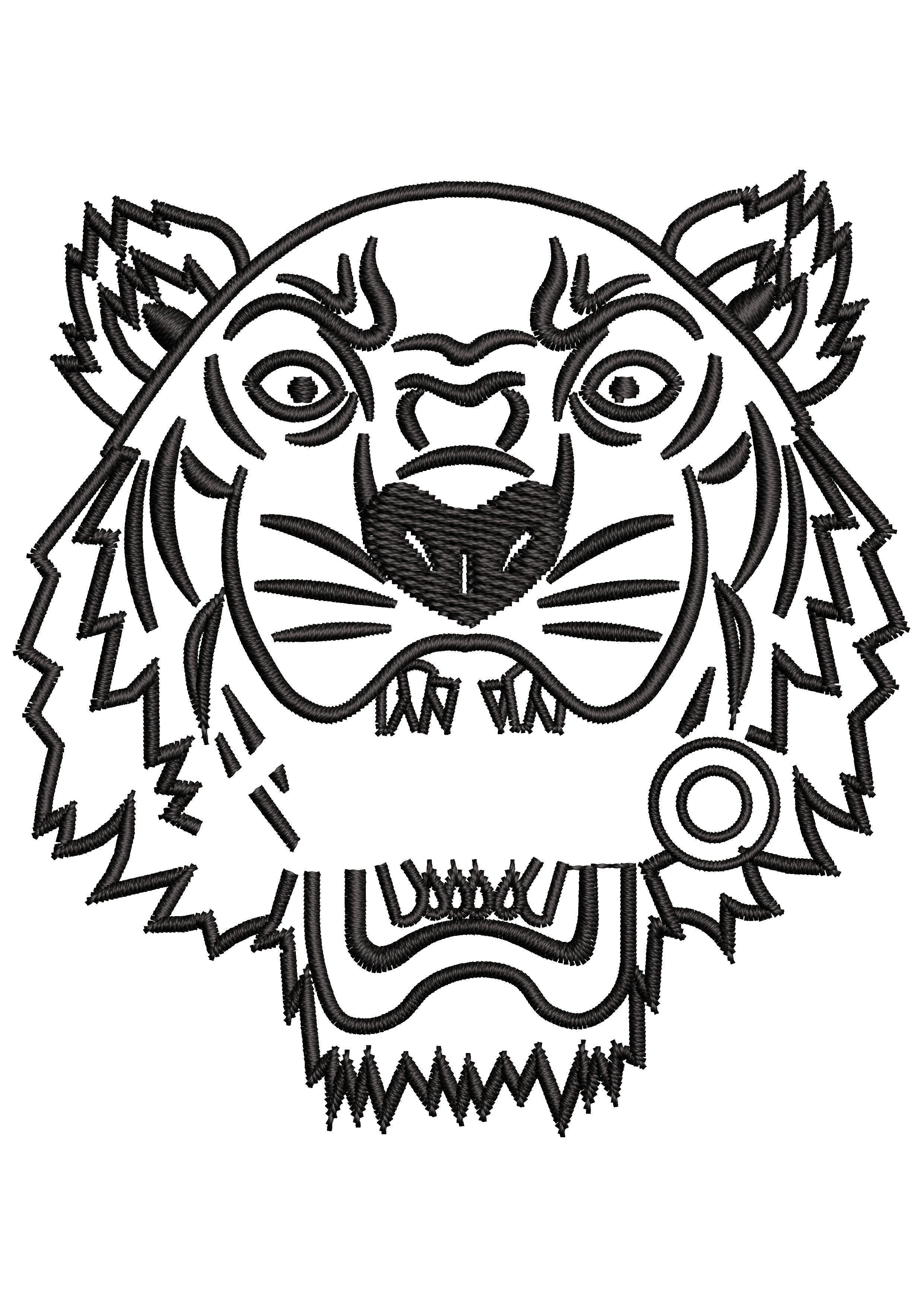 Cougar Head Embroidery Design