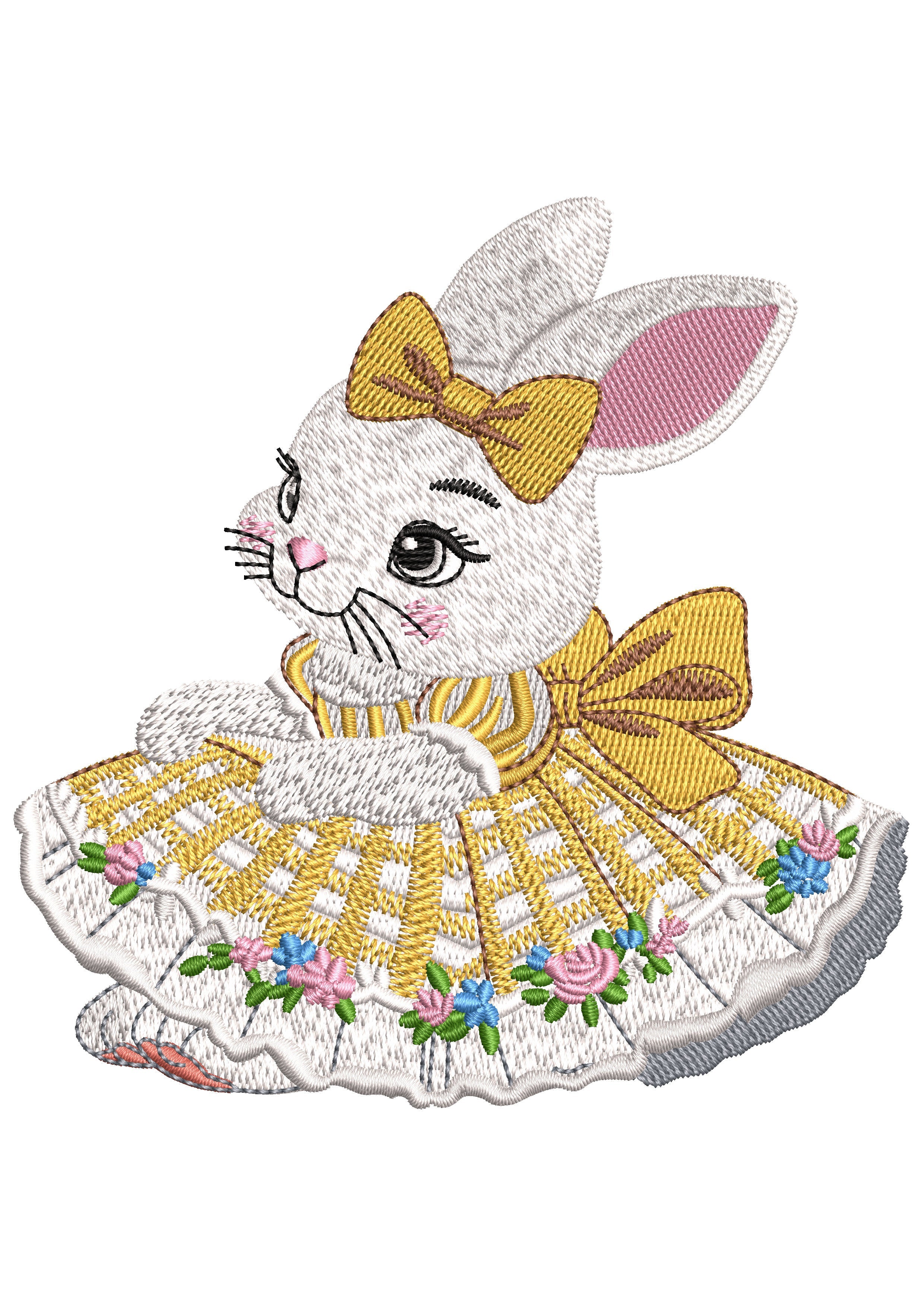Rabbit Embroidery Design