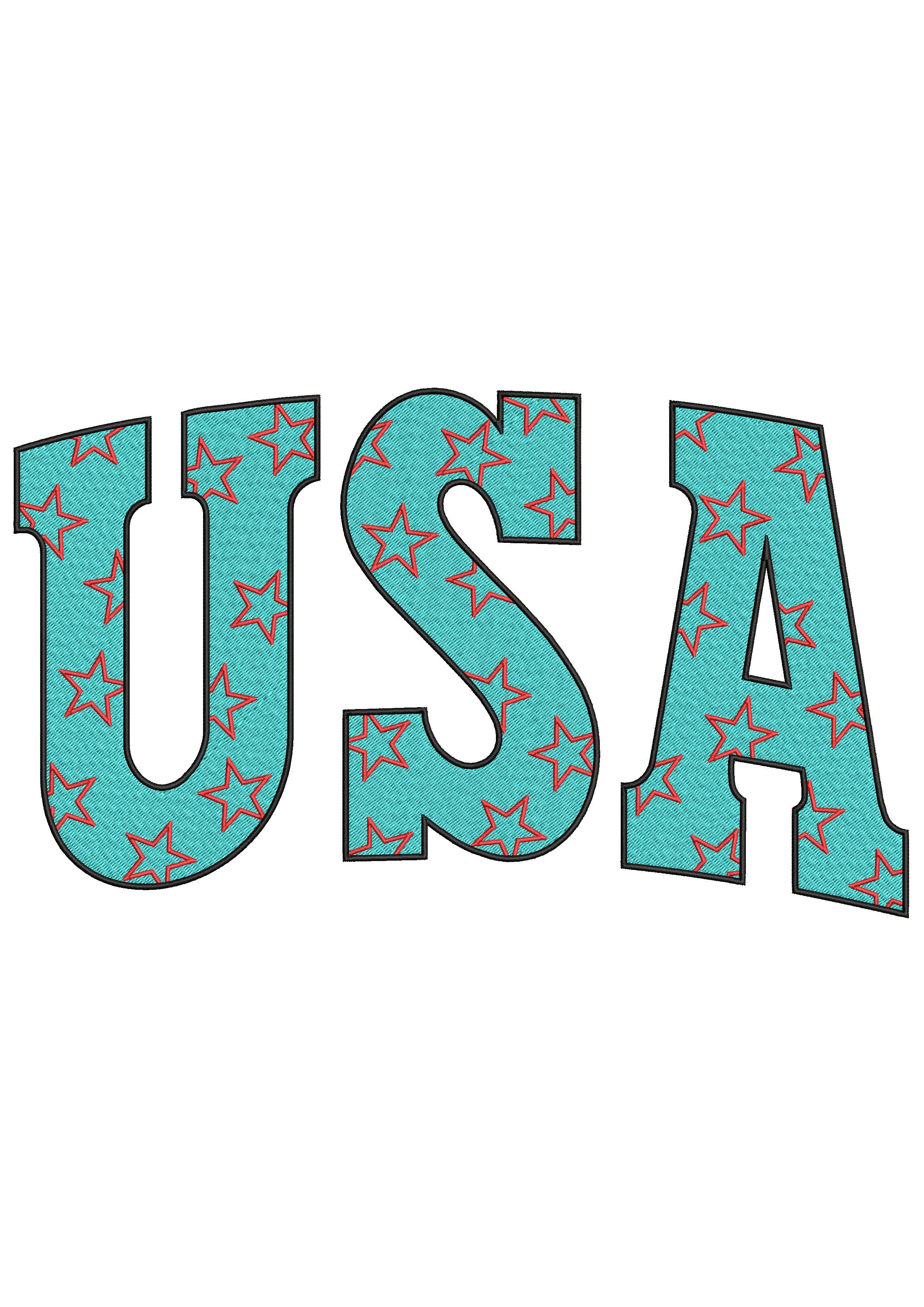 USA Multi Embroidery Design